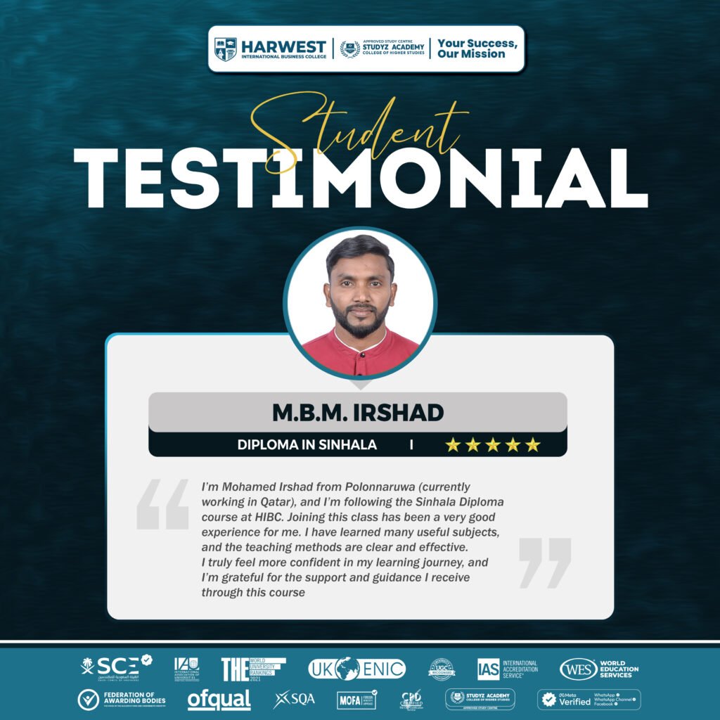 Learner Journey | Diploma in Sinhala | MBM. Irshad