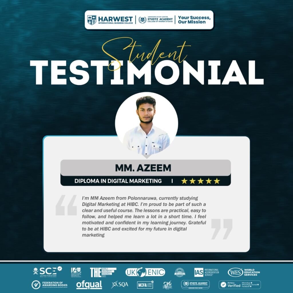 Learner Journey | Diploma in Digital Marketing |MM. Azeem