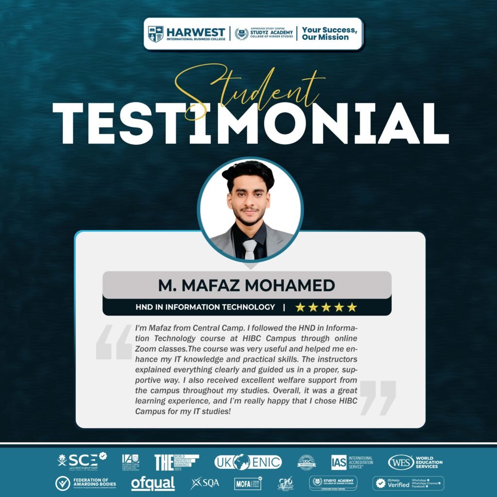 Hear from Our Student! | 𝐇𝐍𝐃 𝐢𝐧 𝐈𝐧𝐟𝐨𝐫𝐦𝐚𝐭𝐢𝐨𝐧 𝐓𝐞𝐜𝐡𝐧𝐨𝐥𝐨𝐠𝐲 | 𝐌. 𝐌𝐚𝐟𝐚𝐳 𝐌𝐨𝐡𝐚𝐦𝐞𝐝