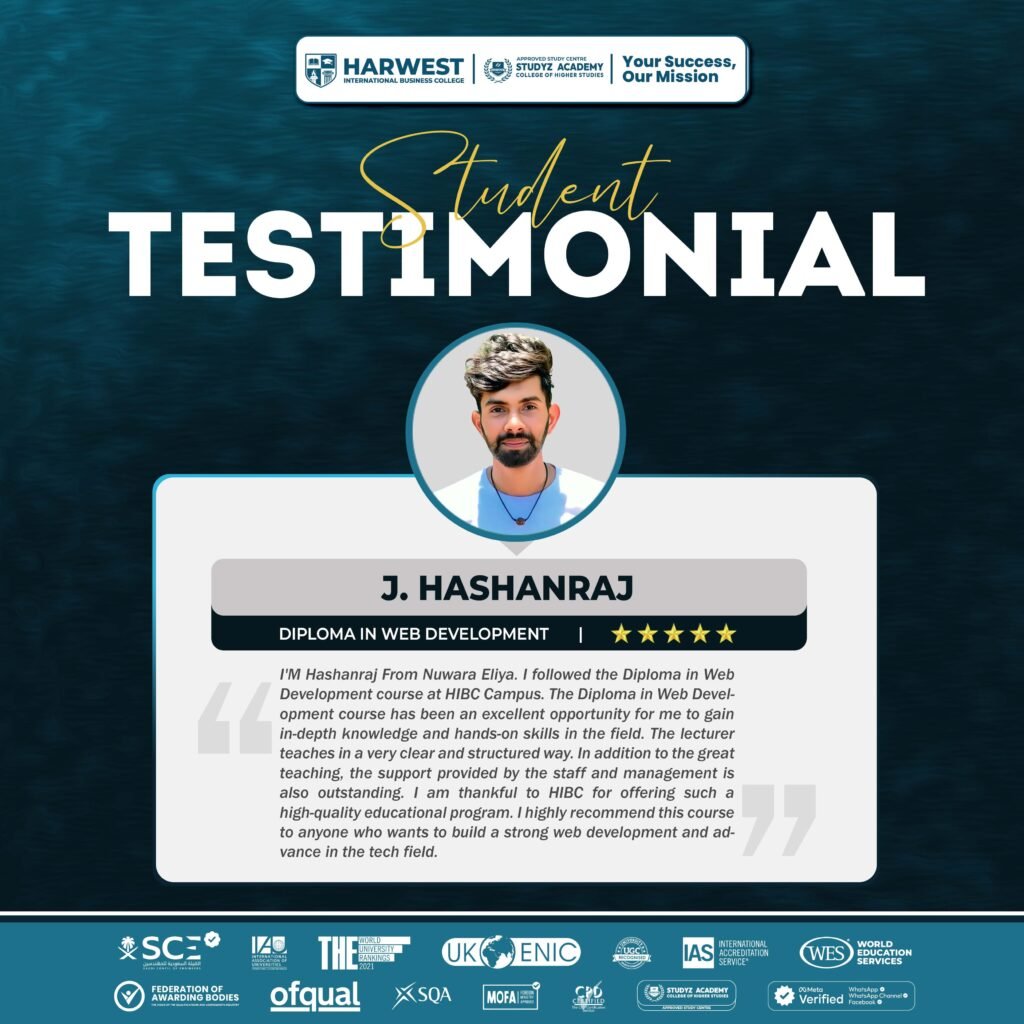 Hear from Our Student! | 𝐃𝐢𝐩𝐥𝐨𝐦𝐚 𝐢𝐧 𝐖𝐞𝐛 𝐃𝐞𝐯𝐞𝐥𝐨𝐩𝐦𝐞𝐧𝐭 | 𝐉.𝐇𝐚𝐬𝐡𝐚𝐧𝐫𝐚𝐣