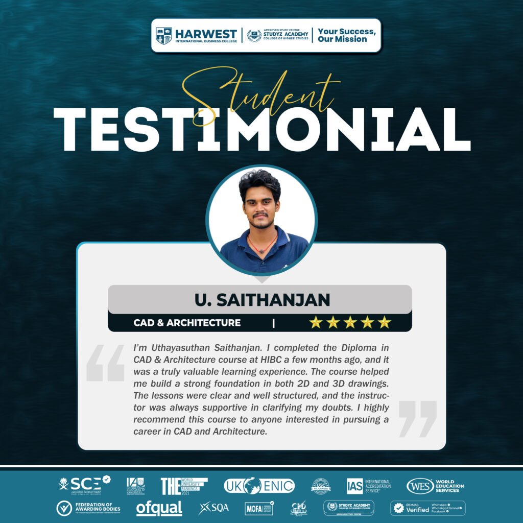 𝐋𝐞𝐚𝐫𝐧𝐞𝐫 𝐉𝐨𝐮𝐫𝐧𝐞𝐲 | 𝐃𝐢𝐩𝐥𝐨𝐦𝐚 𝐢𝐧 𝐂𝐀𝐃 𝐚𝐧𝐝 𝐀𝐫𝐜𝐡𝐢𝐭𝐞𝐜𝐭𝐮𝐫𝐞 | 𝐔. 𝐒𝐚𝐢𝐭𝐡𝐚𝐧𝐣𝐚𝐧