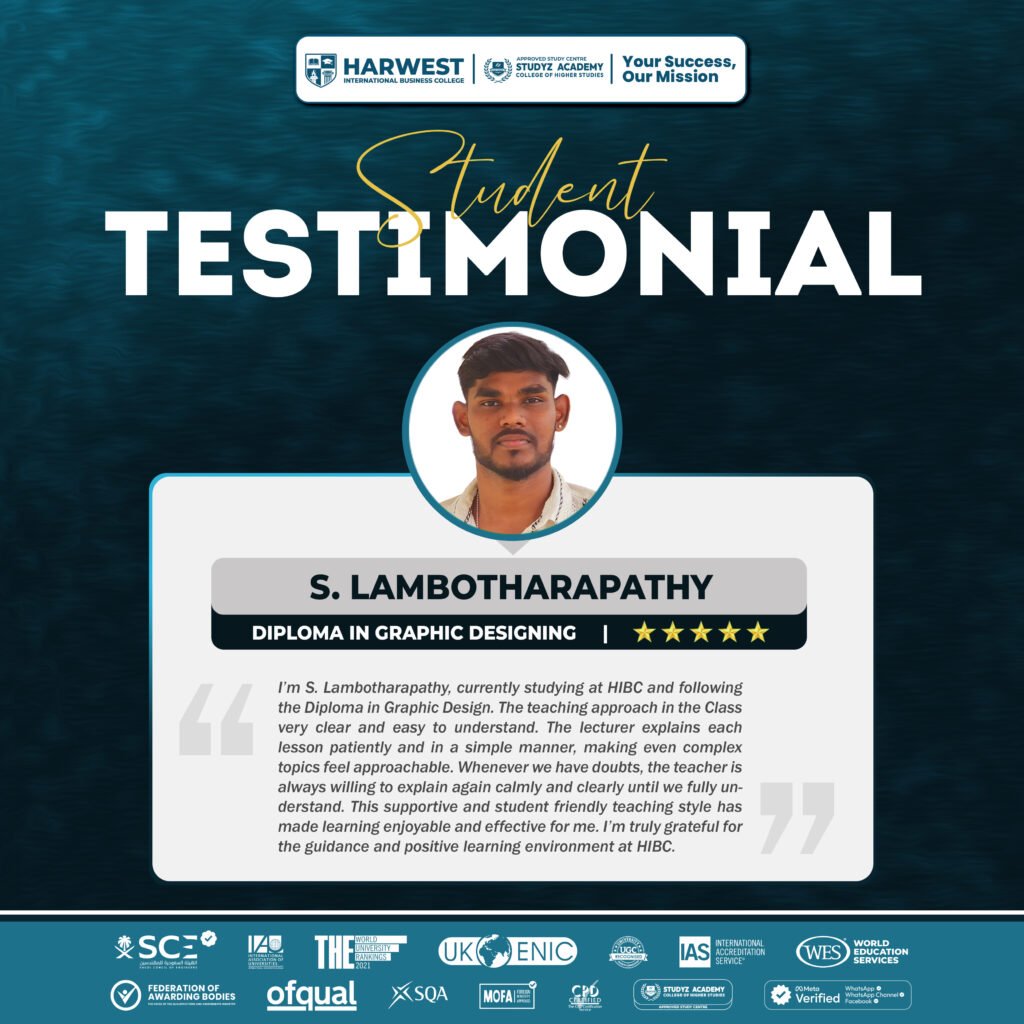 Learner Journey | Diploma in Graphic Designing | S. Lambotharapathy