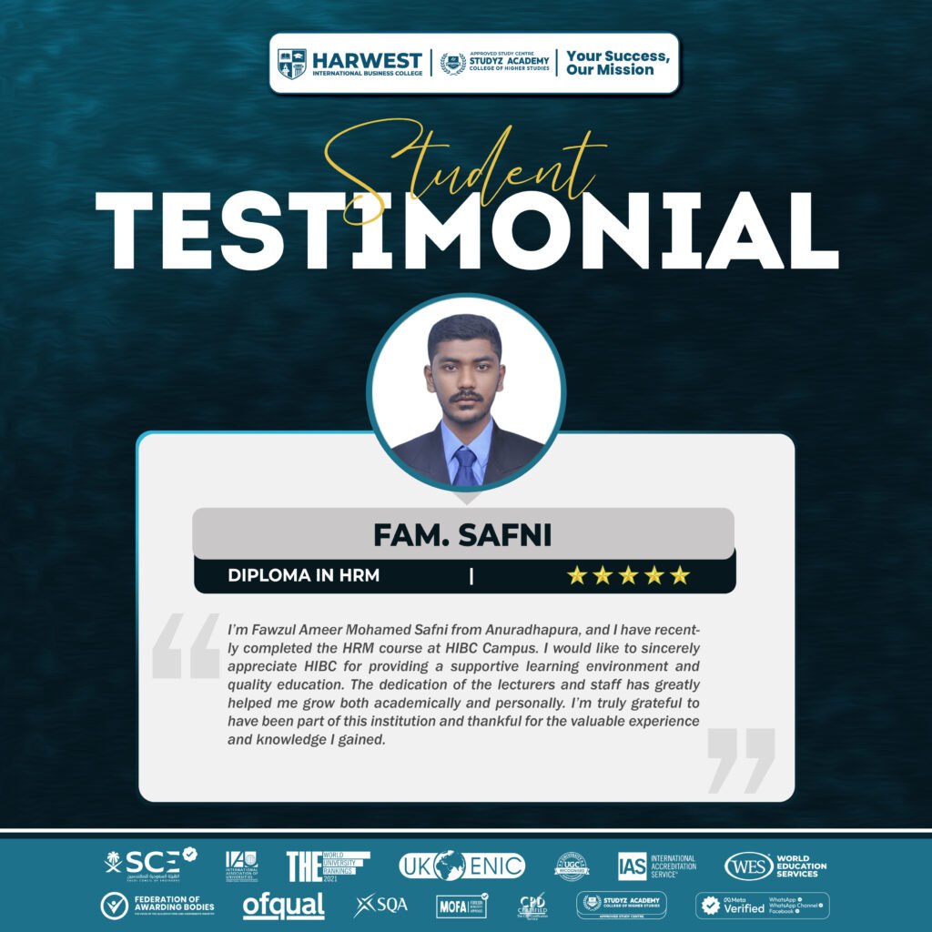 𝐇𝐞𝐚𝐫 𝐟𝐫𝐨𝐦 𝐎𝐮𝐫 𝐒𝐭𝐮𝐝𝐞𝐧𝐭! | 𝐋𝐞𝐚𝐫𝐧𝐞𝐫 𝐉𝐨𝐮𝐫𝐧𝐞𝐲 | 𝐃𝐢𝐩𝐥𝐨𝐦𝐚 𝐢𝐧 𝐇𝐮𝐦𝐚𝐧 𝐑𝐞𝐬𝐨𝐮𝐫𝐜𝐞 𝐌𝐚𝐧𝐚𝐠𝐞𝐦𝐞𝐧𝐭 | 𝐅𝐀𝐌.𝐒𝐚𝐟𝐧𝐢